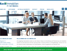 Tablet Screenshot of kus-immobilien.com